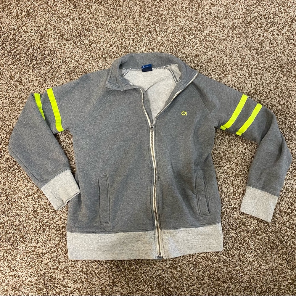 a1673-B5~ Gap Fit~Size XL Girls Top~Girls~Full Zip Fleece, Fleeces~Gray